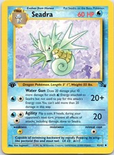 Seadra 42/62 Uncommon Fossil Pokemon 1st Edition Lightly Played