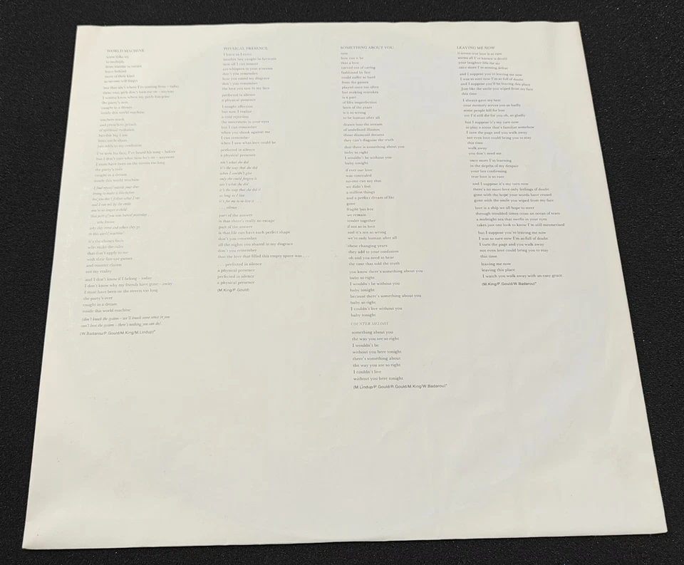 LP / Schallplatte / Vinyl - LEVEL 42 - WORLD MACHINE - Bild 3 von 4