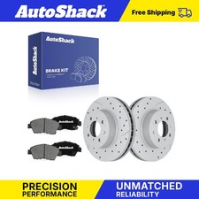 Front Drilled Slotted Brake Rotors Ceramic Pads For 2007-2008 Honda Fit