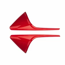 Pair Glossy Red Side Camera Vent Cover For Tesla Model S X 2015-2022 Vent Trim