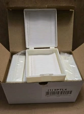 (5 Pk) 5PTL4 Plastic Microscope Glass Slide Box hold 25 Biological Slides