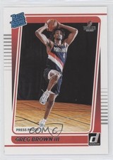 2021-22 Panini Donruss Rated Rookie Silver Press Proof Greg Brown III #245 0bt4