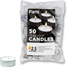 Tea Light Candles Bulk Pack 2.5 hours Burn White Unscented