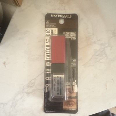 Maybelline Tattoo Studio Brow Styling Gel 257 Medium Brown Waterproof 0.21 oz