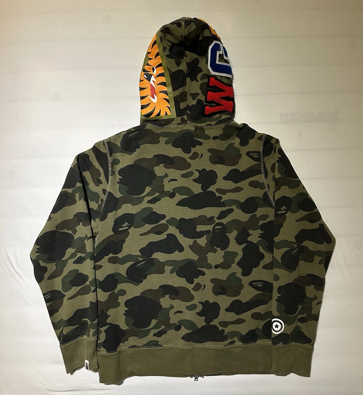 A BATHING APE (BAPE) Felpa con cappuccio e zip intera Bape 1st Camo Shark