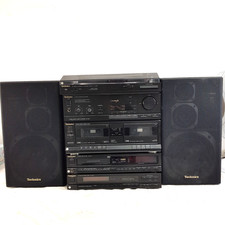 Technics Hifi Stereo Stack System Amplifier Tuner CD Cassette Player Turntable