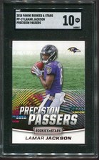 2018 Lamar Jackson Rookie Card SGC 10 Rookies & Stars Precision Passers #PP-19. rookie card picture