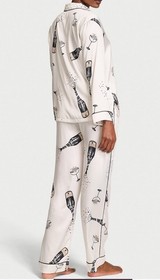 Victoria's Secret Women's Satin Long Pajama Set White Satin Medium NWT