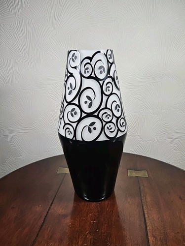 Vintage Portmeirion Art Glass Swirling Leaves & Mono Wave Vase - Picture 1 of 24