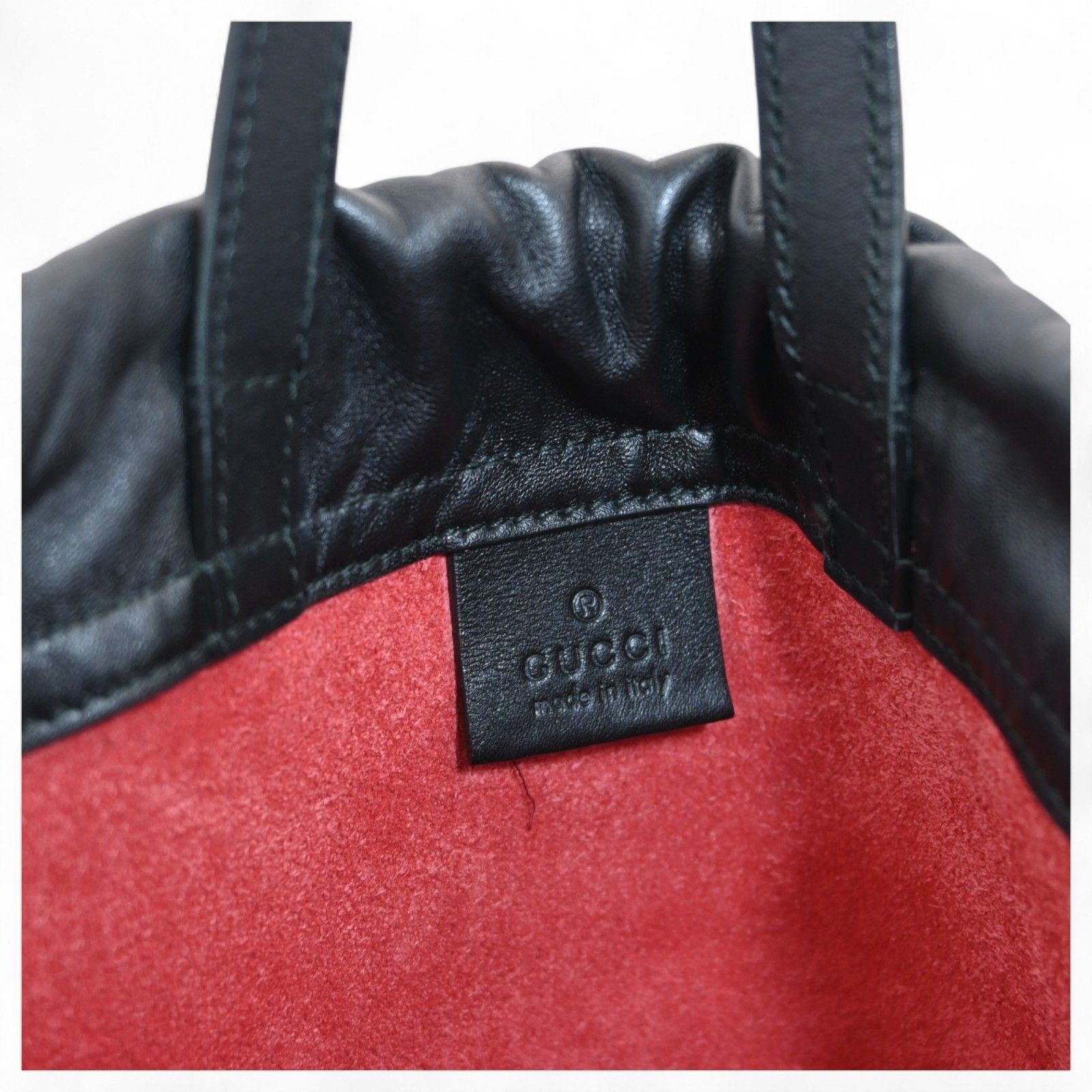 Gucci Coco Captain Backpack Hibiscus Red Black Le… - image 4