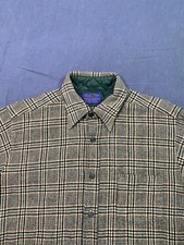 Vintage Pendleton Lodge Shirt Mens Large Wool Plaid Flannel Button Made in USA