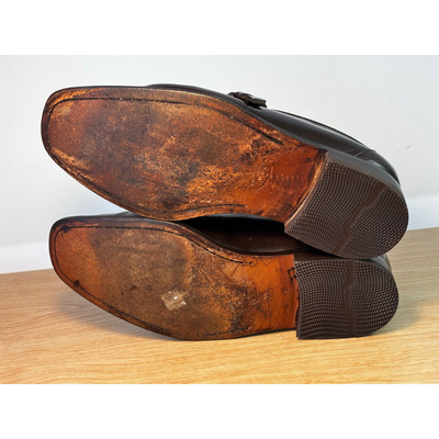 VTG Tod\'s Brown Leather Loafers Monk Strap *New Heels Men\'s 9 | EU 41-41.5 VTG Tod main image 2