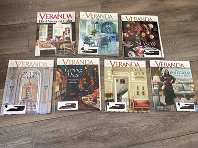 Veranda Magazines Lot of 7 Issues 2020- 2026 Home Interior Design Ex-Library