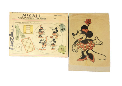 1930s McCall Disney Transfer Pattern 90 - Vintage Minnie Mouse Only