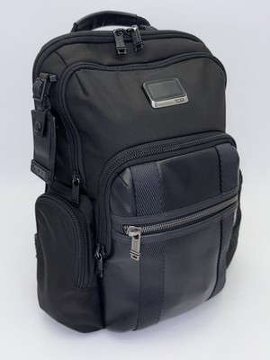 TUMI Alpha Bravo Nellis Backpack Black Ballistic Nylon Leather Laptop Bag