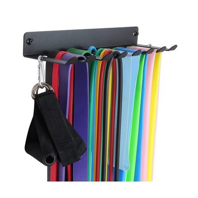 Gym Storage Rack Wall Mount for Resistance Bands, Barbells & Jump Ropes