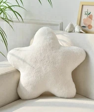 Star Pillow, Decorative Throw Pillows for Bed Couch, 15" Star Shaped Pillow, Whi