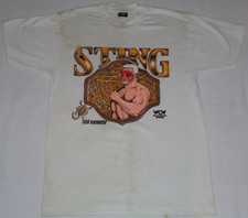Sting 1990 Fatal Encounter WCW Wrestling Shirt Large Vintage Never Worn