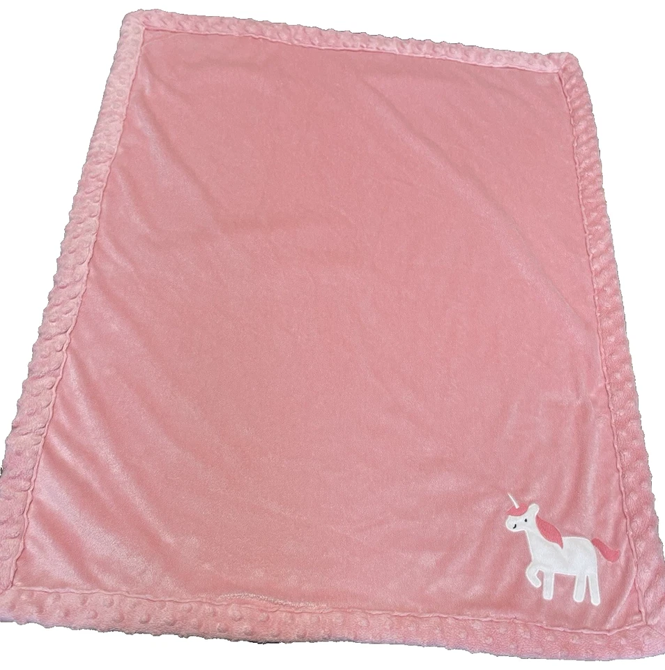 Manta unicornio Carter's Child of Mine rosa felpa Sherpa Minky Foto 3 de 4