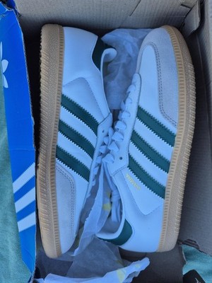 Adidas Originals Samba OG White Collegiate Green Mens Sz 4