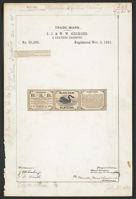 J. J. & W. W. Georges for Black Swan Blacking brand Leather Dressing