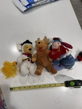 Disney Winnie the Pooh  Eeyore Holiday Christmas Plush Lot - Winnie the Pooh