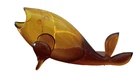 Vtg. Blenko glass amber / honey fish 10" long