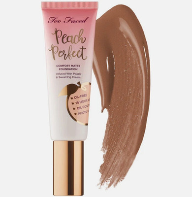 TOO FACED PEACH PERFECT COMFORT MATTE FOUNDATION MAKEUP SHADE CHAI 1.6 oz/48ml