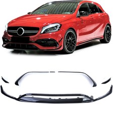 Front Spoiler Set Stoßstange Sport Schwarz Glanz für Mercedes A Klasse W176 Front Spoiler Set Stoßstange Sport Schwarz Glanz für Mercedes A Klasse W176