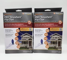 (2) Simple Living Solutions Heavy Duty Max Pro "Anywhere" Flip Clips 25 Clips