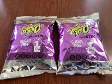 Lot Of 2 Sqwincher ZERO Single Serve Qwik Stik Zero, 50 Sticks/Bag, Grape B199