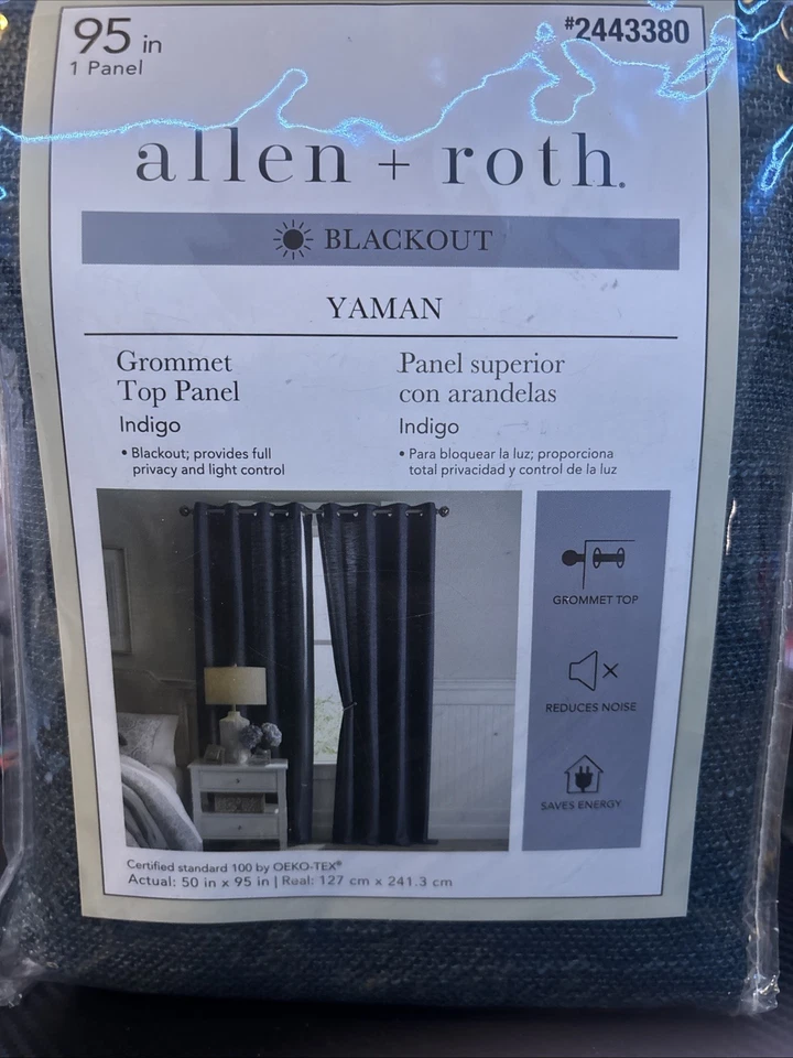 Allen Roth | Yaman | Blackout | Indigo | 50x95in | #2443380 - Image 3 of 3