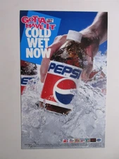 1993 vintage PEPSI window decal sticker 5" x 8" Gotta Have it Cold Wet Now