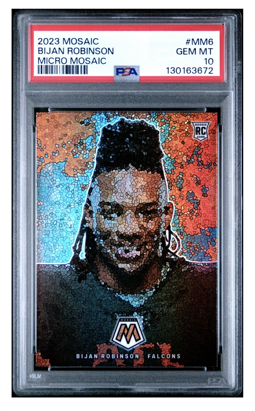 2023 Panini Mosaic Micro Mosaic #MM6 Bijan Robinson PSA 10