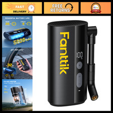 Portable Electric Bike Pump 150PSI, Auto Stop, Fast Inflate, Presta Schrader V
