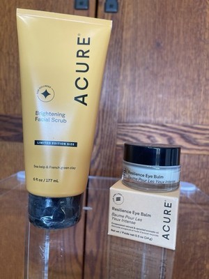 Acure Brightening Facial Scrub 6 fl oz Sea Kelp & French Green Clay for Face