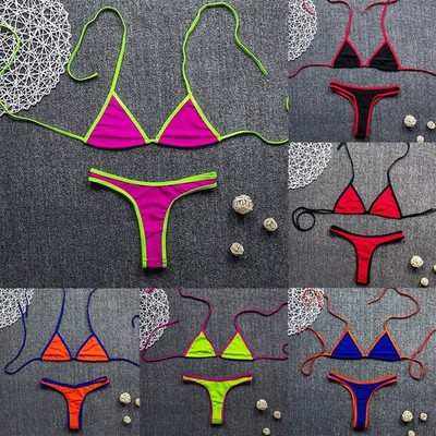 Bequeme Damen Bademode mit Triangel Neckholder und Tanga Style für Sonne