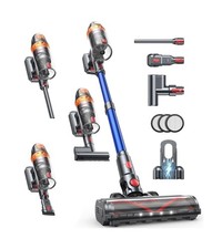 Cordless Vacuum Cleaner, 600W with Extra Mattress Cleaning Tool, 45KPA Stick ...
