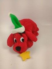 SANTA CLIFFORD THE BIG RED DOG PLUSH DOLL Bean Bag Toy Island Christmas BST8