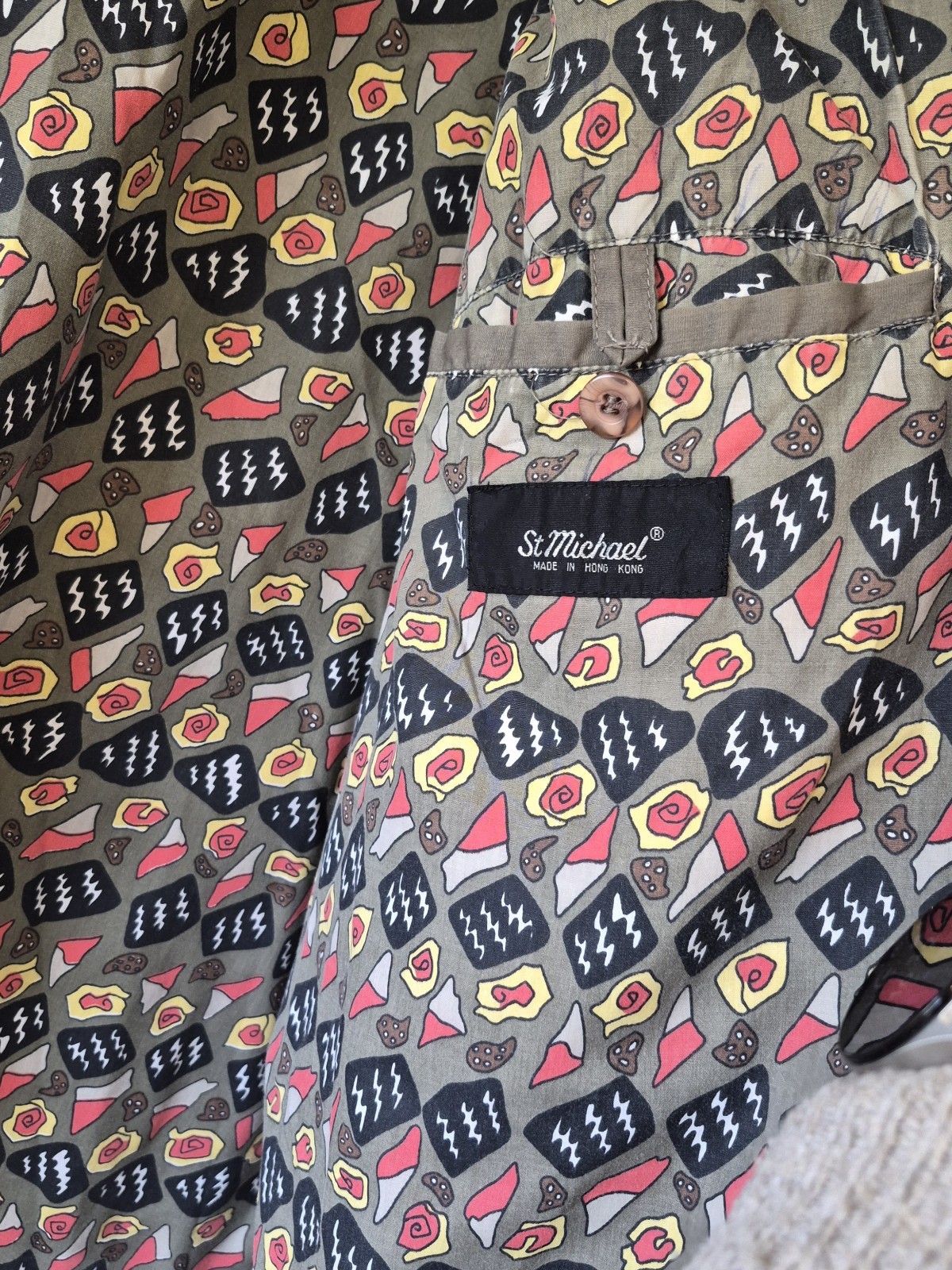 Vintage Rare St Michael Jacket Mens XL 90s Harrington Style Pattern Lining image 3