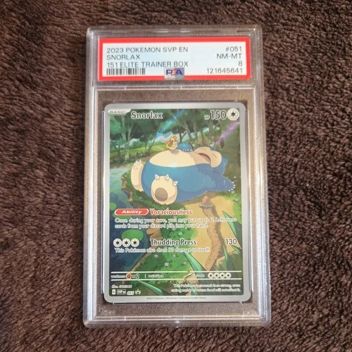 PSA 8 - Snorlax SVP051 - 151 Promo - Pokemon TCG - NM-MT 8