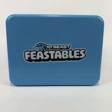 MrBeast Feastables Lunch Box Blue Plastic Snack Storage Container with Handle