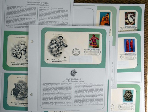 2004 Art of American Indian 10 designs Sc 3873a-j 10 FDCs with PCS cachet pages - Picture 3 of 6
