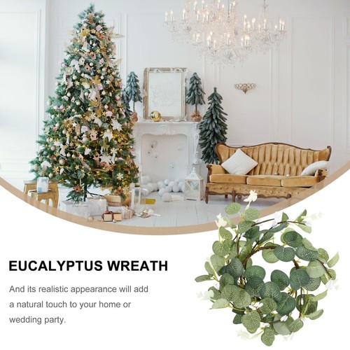 Candle Wreaths Rings 6 Inch - 2PCS Christmas Candle Rings - Greenery Wreath C... - Picture 5 of 9