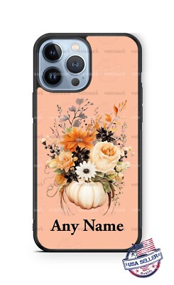 Fall Harvest Pumpkin Flower Bouquet Phone Case For iPhone i15 i14 Samsung Google
