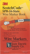 3M Scotchcode Wire Markers SPB-16-State Numbers, Letters  Symbols