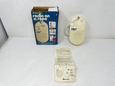 PARTS/REPAIR VTG Radio On A Rope Shower Water Resistant FM/AM Radio W Box