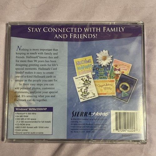 NEW - Hallmark Card Studio Desktop Publishing Software PC CD - Sealed 2004 - Picture 2 of 2