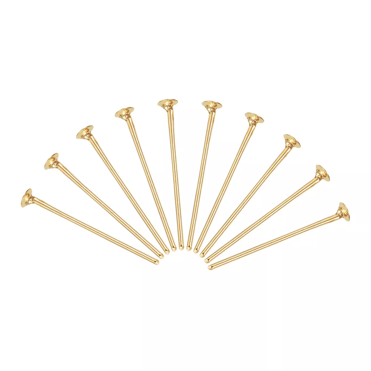 100Pcs Flat Head Pins for Jewelry Making 27mm Brass 20 Gauge Rose