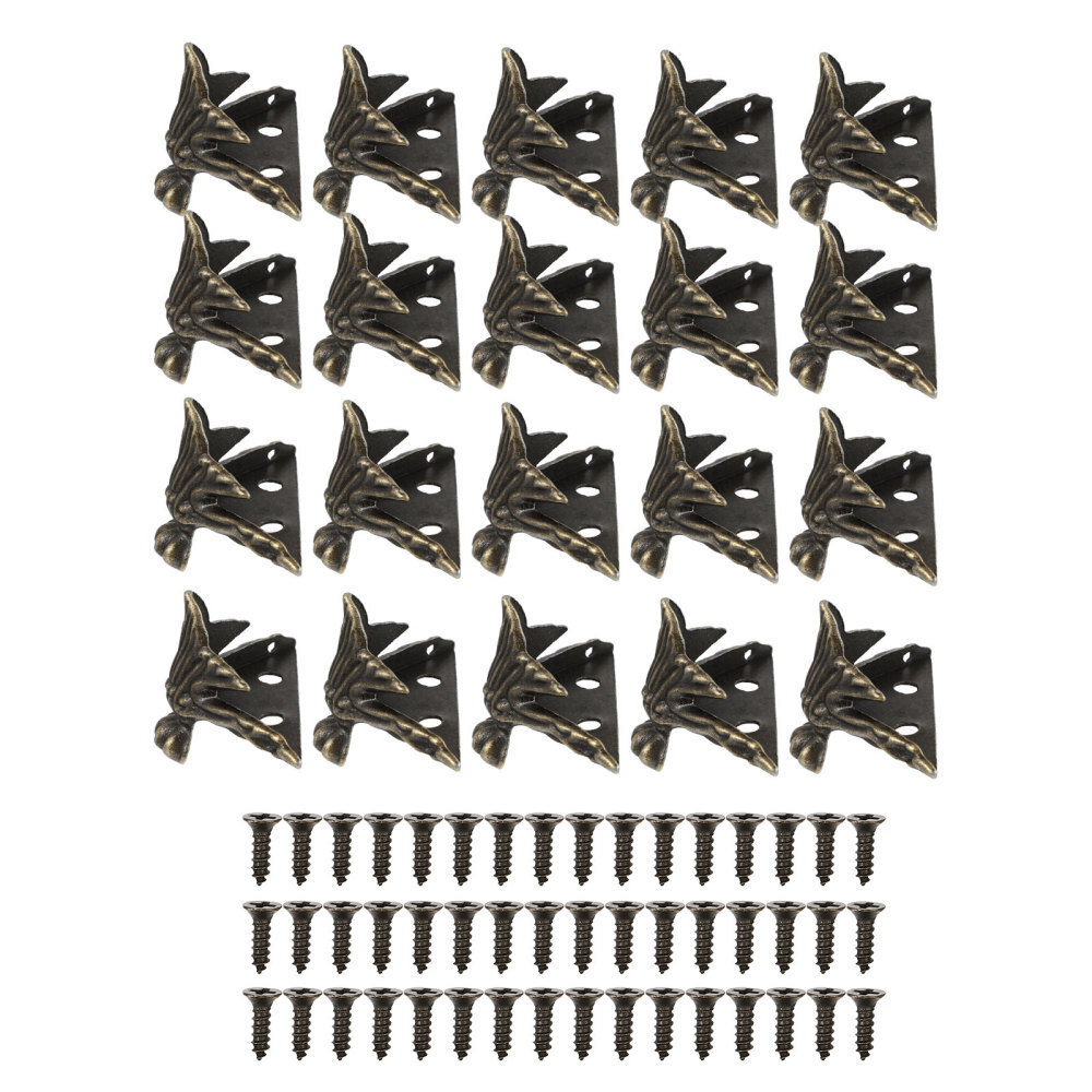 20 Pcs Decorative Feet Zinc Alloy Metal Furniture Corner Protectors eBay